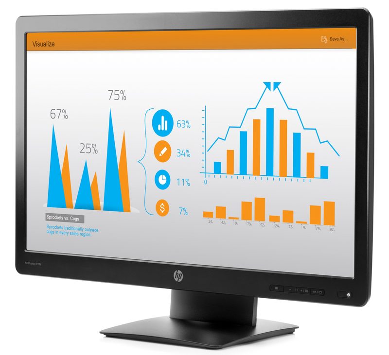 HP ProDisplay Monitor P232 de 23 pulgadas computer monitor 58.4 cm (23") 1920 x 1080 pixels Full HD LED Black