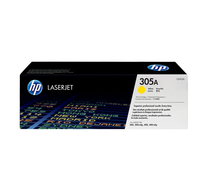 HP 305A Yellow Original LaserJet Toner Cartridge (CE412A)