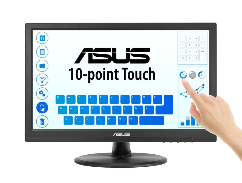 ASUS 90LM09V1-B011I1 computer monitor 39.6 cm (15.6") 1920 x 1080 pixels Full HD LED Touchscreen Tabletop Black