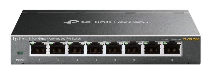TP-Link TL-SG108E(UN) network switch Managed L2 Gigabit Ethernet (10/100/1000) Black