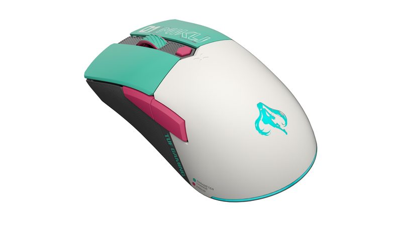 ASUS TUF Gaming Mini Wireless Hatsune Miku Edition mouse Right-hand RF Wireless + Bluetooth + USB Type-A Optical 1200 DPI