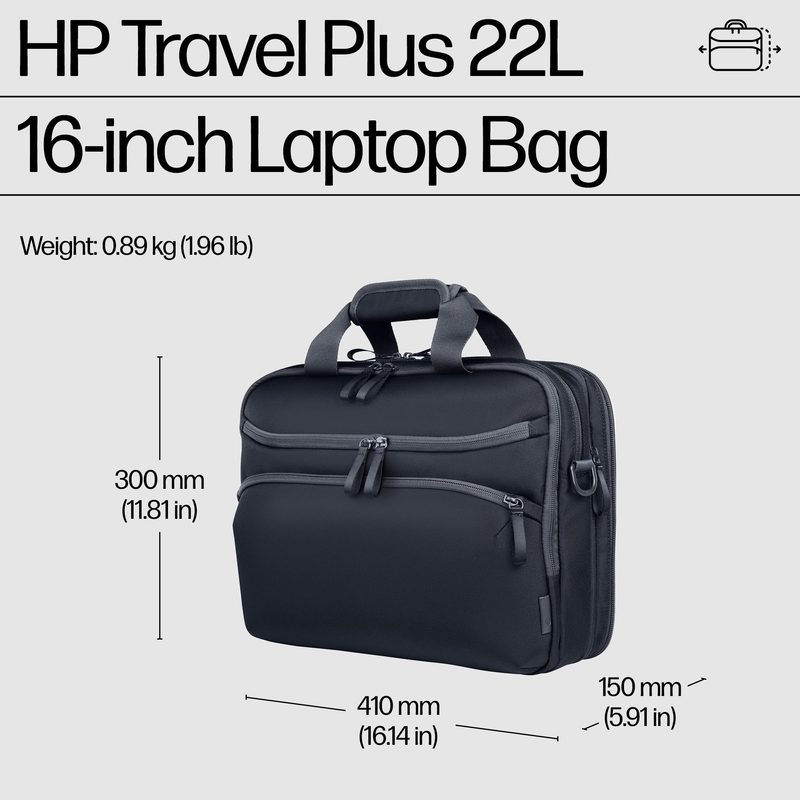 HP Travel Plus 22L 16-inch Laptop Bag