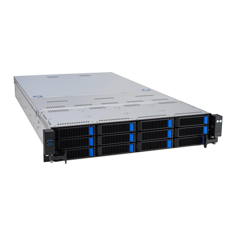 ASUS RS720A-E12-RS12 Socket SP5 Rack (2U) Black, Steel