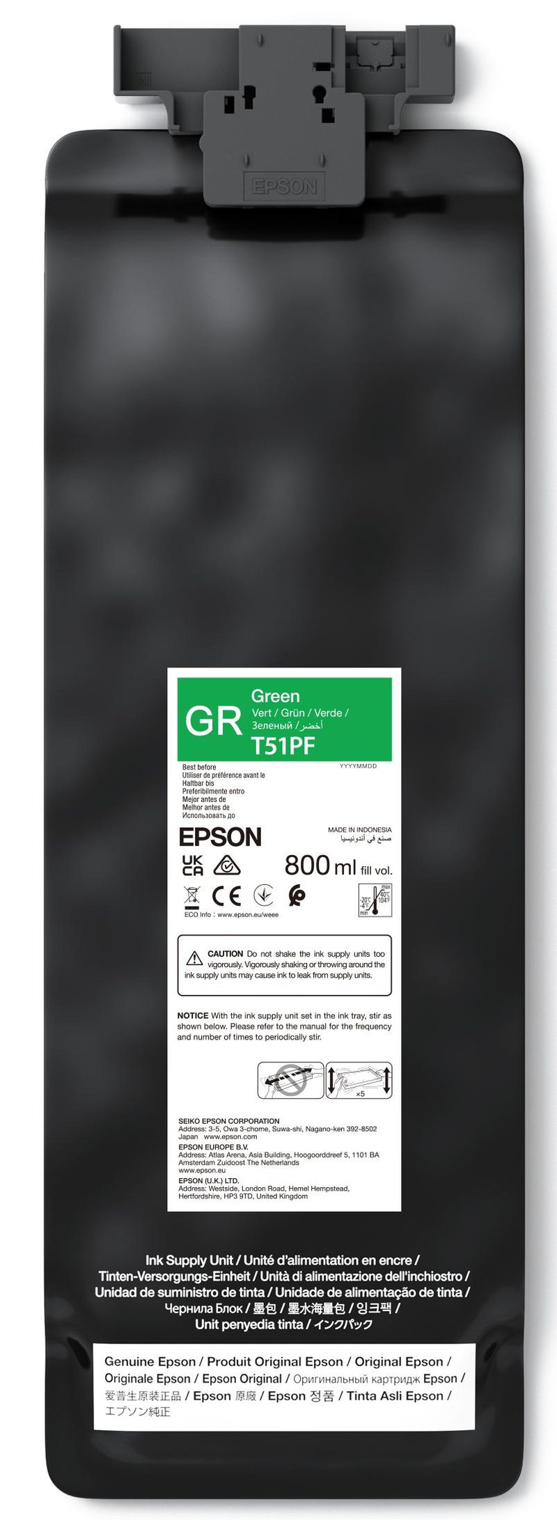 Epson UltraChrome GS3 Green T51PF00 (800ML)