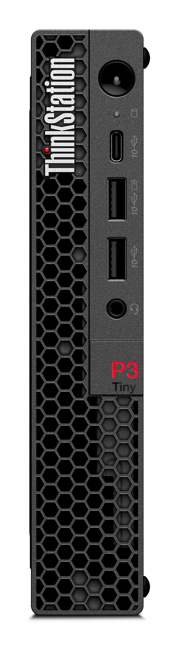 Lenovo ThinkStation P3 Tiny Intel® Core™ i7 i7-14700 32 GB DDR5-SDRAM 1 TB SSD NVIDIA T400 Windows 11 Pro Mini PC Workstation Black