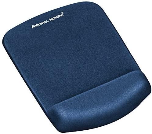 Fellowes PlushTouch Keyboard Wrist Rest Featuring Microban Antimicrobial Protection, Blue