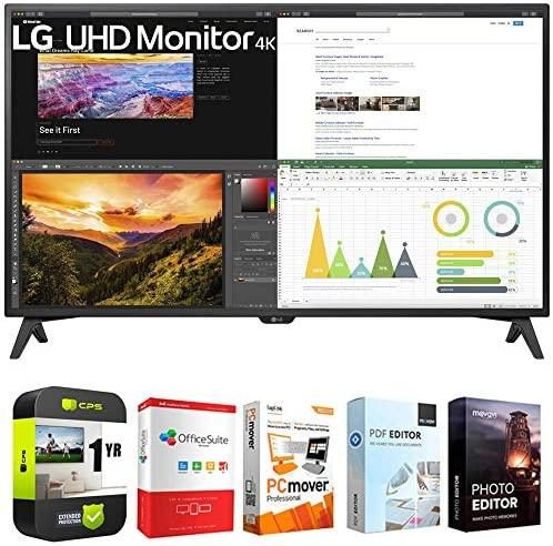 LG 43UN700T-B 43-inch 4K UHD 3840×2160 IPS USB-C HDR 10 Monitor Bundle with 1 YR CPS Enhanced Protection Pack and Tech Smart USA Elite Suite 18 Standard Editing Software Bundle