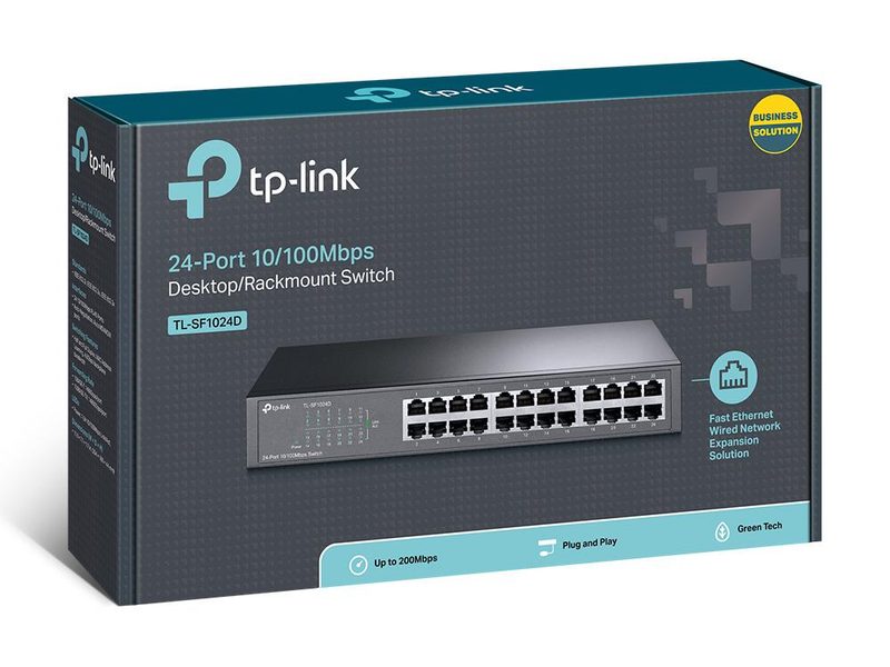 TP-Link TL-SF1024D Unmanaged Fast Ethernet (10/100) Grey
