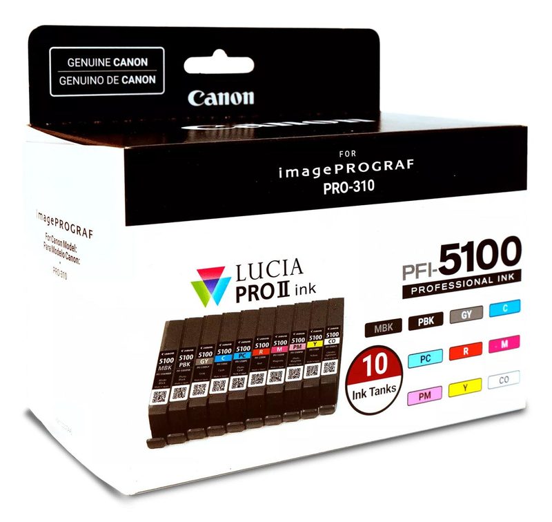 Canon PFI-5100 Multipack ink cartridge 10 pc(s) Original Standard Yield Cyan, Matte black, Black