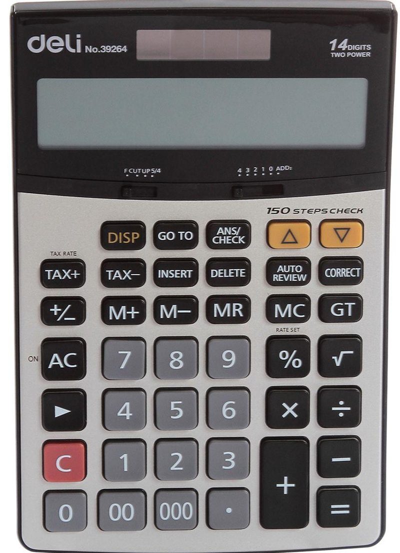 Deli Calculator 150 Steps Check 14 Digits – E39264