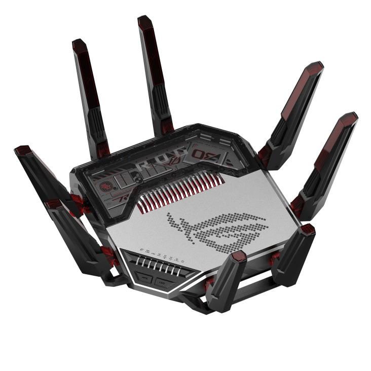 ASUS ROG Rapture GT-BN98 wireless router 10 Gigabit Ethernet Quad-band (2.4 GHz / 5 GHz-1 / 5 GHz-2 / 6 GHz) Black, White