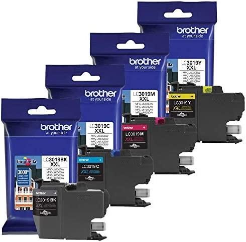Brother LC3019BK, LC3019C, LC3019M, LC3019Y Black, Cyan, Magenta, Yellow – 4 pack Ink Cartridge in Retail Packing