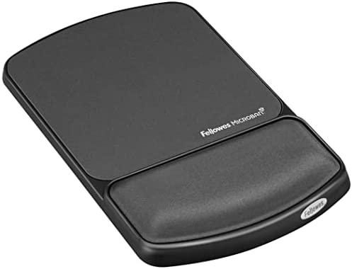 Fellowes 9175101 Gel Wrist Rest and Mouse Pad with Microban Product Protection – Graphite, 10.1 x 6.8 x 0.9 inches