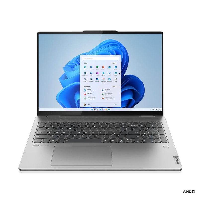Lenovo Yoga 7 16ARP8 AMD Ryzen™ 7 7735U Hybrid (2-in-1) 40.6 cm (16") Touchscreen WUXGA 16 GB LPDDR5-SDRAM 512 GB SSD Wi-Fi 6E (802.11ax) Windows 11 Home Grey UK English