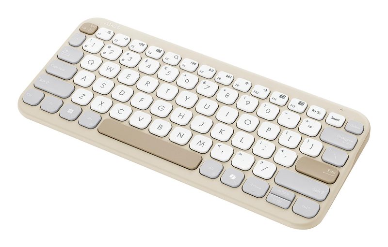 ASUS Marshmallow KW100 keyboard Home Bluetooth QWERTZ German Beige, Grey, White