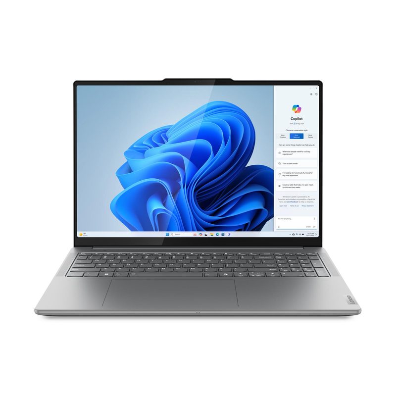 Lenovo Yoga Pro 9 16IMH9 Intel Core Ultra 9 185H Laptop 40.6 cm (16") Touchscreen 3.2K 32 GB LPDDR5x-SDRAM 1 TB SSD NVIDIA GeForce RTX 4060 Wi-Fi 6E (802.11ax) Windows 11 Home Grey