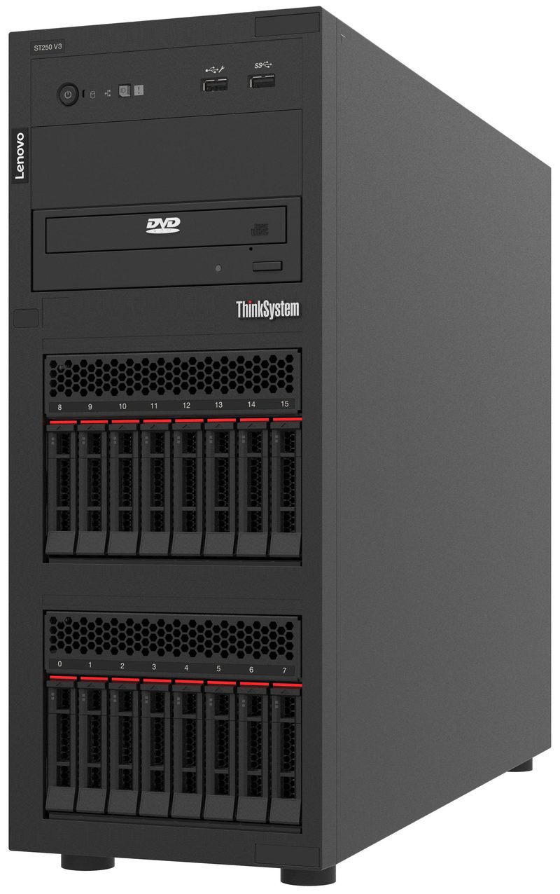 Lenovo ThinkSystem ST250 V3 server Tower Intel Xeon E E-2488 3.2 GHz 16 GB DDR5-SDRAM 800 W