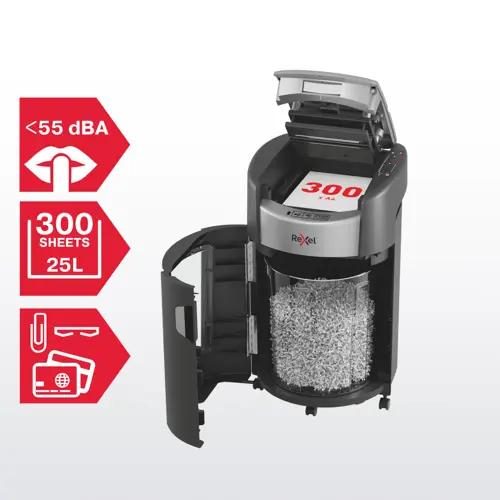 Rexel ShredMax AutoFeed+ 300X Cross Cut Paper Shredder