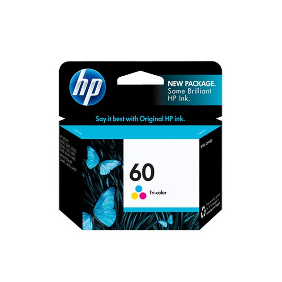 HP 60 Tri-color Original Ink Cartridge (CC643WN)