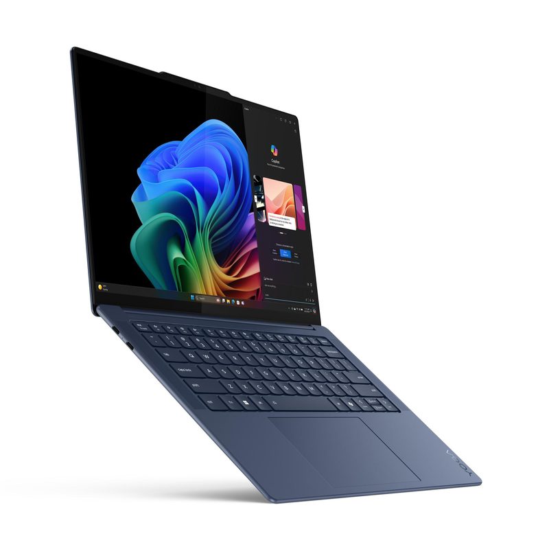 Lenovo Yoga Slim 7 14Q8X9 Copilot+ PC Snapdragon X1E-78-100 Laptop 36.8 cm (14.5") Touchscreen 3K 16 GB LPDDR5x-SDRAM 1 TB SSD Wi-Fi 7 (802.11be) Windows 11 Home Blue English, French