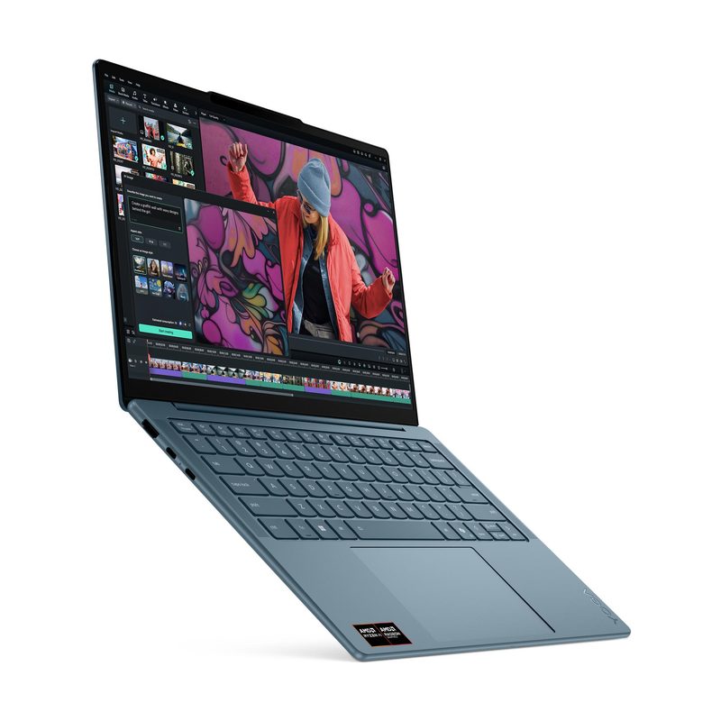 Lenovo Yoga Slim 7 14AKP10 Copilot+ PC AMD Ryzen™ AI 5 340 Laptop 35.6 cm (14") WUXGA 16 GB LPDDR5-SDRAM 512 GB SSD Wi-Fi 7 (802.11be) Windows 11 Home Teal German