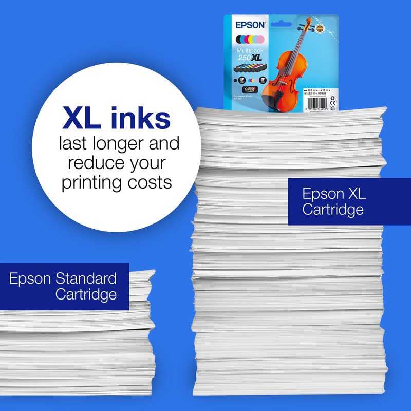 Epson Multipack 6-colours 250XL Violin Claria Photo HD EasyMail Ink
