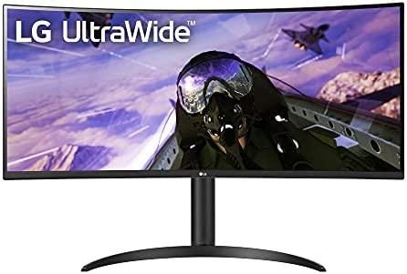 LG 34WP65C-B 34-Inch 21:9 Curved UltraWide QHD (3440×1440) VA Display with sRGB 99% Color Gamut and HDR 10 and 3-Side Virtually Borderless Display with Tilt/Height Adjustable Stand -Black
