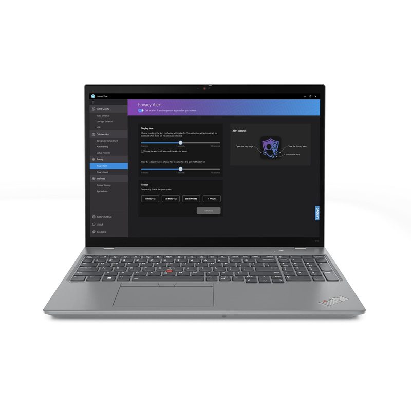 Lenovo ThinkPad T16 Gen 2 (Intel) Intel® Core™ i5 i5-1345U Laptop 40.6 cm (16") Touchscreen WUXGA 16 GB DDR5-SDRAM 512 GB SSD Wi-Fi 6E (802.11ax) Windows 11 Pro Grey French