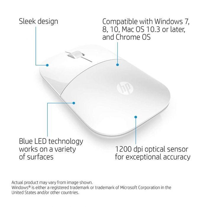 MOUSE HP Z3700 WIRELESS MOUSE WHITE -VOL80AA