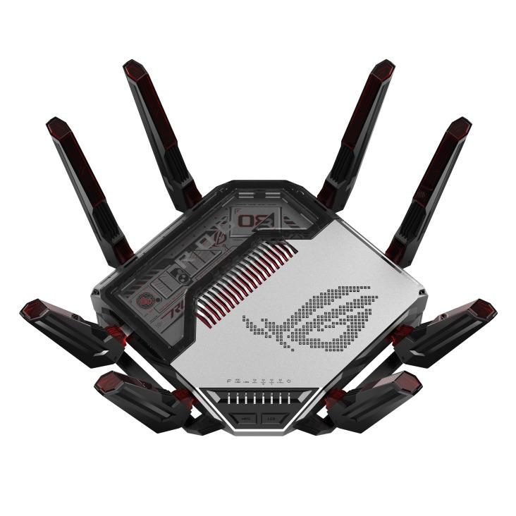 ASUS ROG Rapture GT-BN98 wireless router 10 Gigabit Ethernet Quad-band (2.4 GHz / 5 GHz-1 / 5 GHz-2 / 6 GHz) Black, White