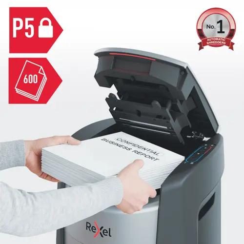 Rexel ShredMax AutoFeed+ 600M Micro Cut Paper Shredder