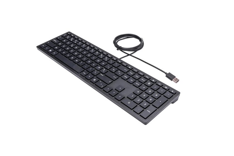 HP Pavilion Wired 300 keyboard Office USB AZERTY Belgian Black