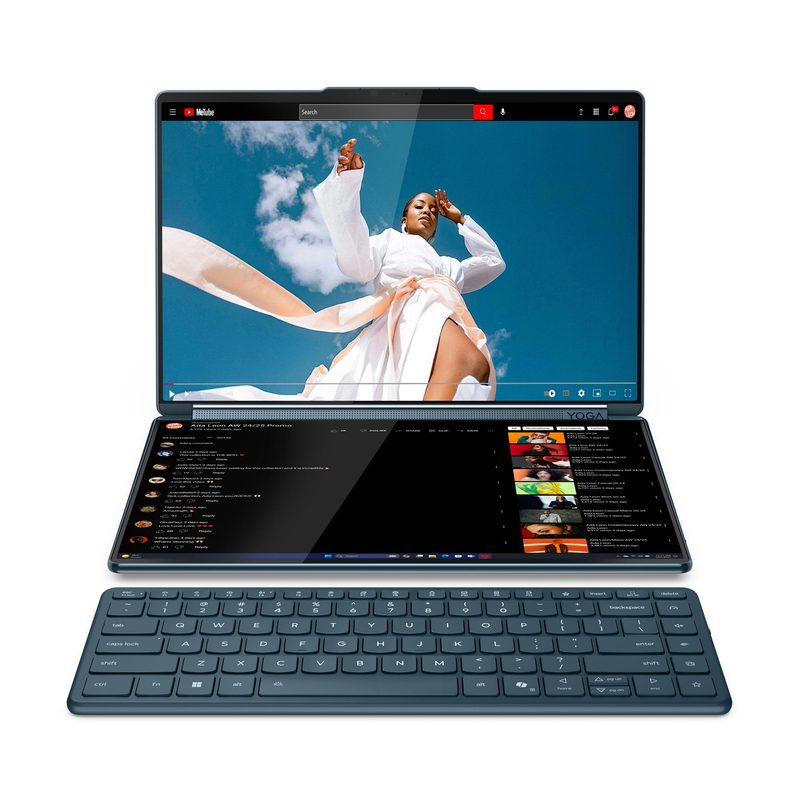 Lenovo Yoga Book 9 14IAH10 Intel Core Ultra 7 255H Hybrid (2-in-1) 35.6 cm (14") Touchscreen 2.8K 32 GB LPDDR5x-SDRAM 1 TB SSD Wi-Fi 7 (802.11be) Windows 11 Home Teal English