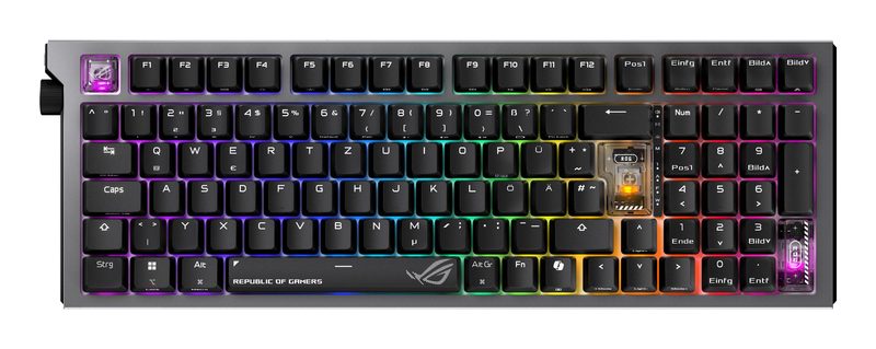 ASUS ROG Strix Morph 96 Wireless keyboard Gaming USB + RF Wireless + Bluetooth QWERTZ German Black