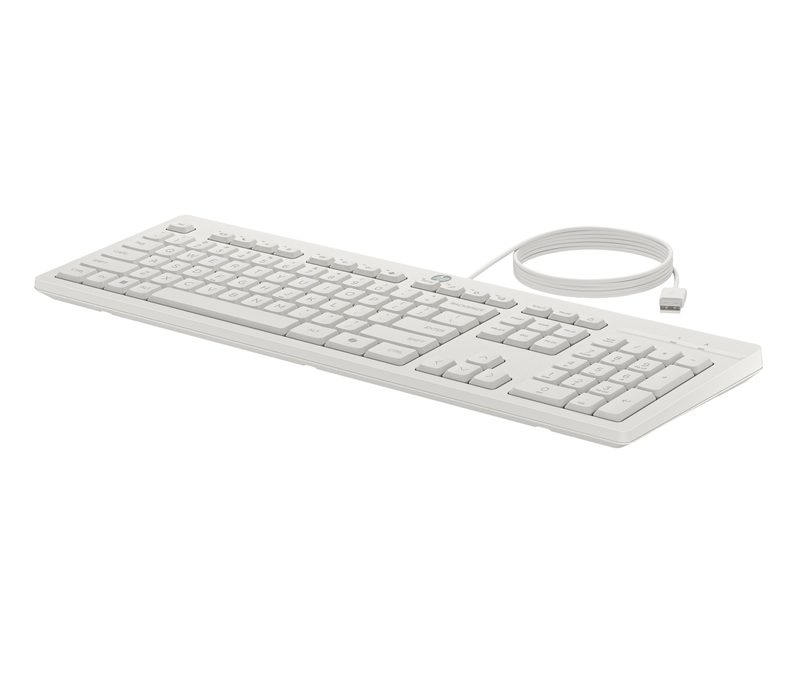 HP 225 Wired Mouse and KB G2 CWH Belgium - English localization AZERTY - Maus - AZERTY keyboard Mouse included Office USB White