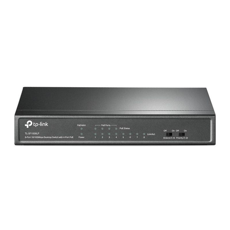 TP-Link TL-SF1008LP Unmanaged Fast Ethernet (10/100) Power over Ethernet (PoE) Black
