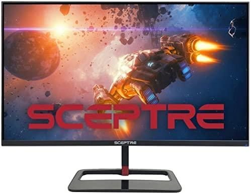 Sceptre 27 inch QHD IPS LED Monitor 2560×1440 HDR400 HDMI DisplayPort up to 144Hz 1ms Height Adjustable, Build-in Speakers, Gunmetal Black 2021 (E275B-QPN168)