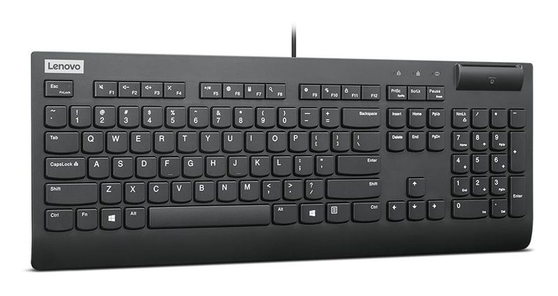 Lenovo Smartcard Wired II keyboard Home/Office USB Nordic Black