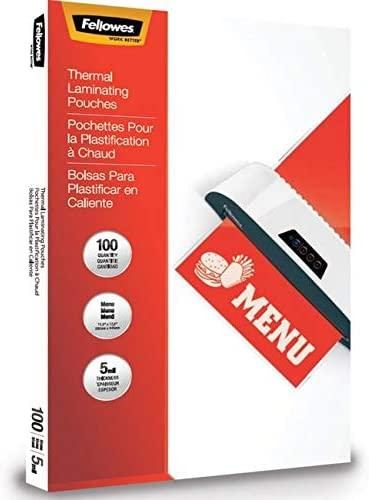 Fellowes 5746001 Thermal Laminating Pouches MENU 5MIL – 100PK NA