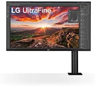 LG 32BN88U-B 31.5” Ergo IPS UHD 4K Ultrafine™ Monitor (3840×2160) with Ergonomic Stand & C-Clamp, USB Type-C™, DCI-P3 95%(Typ.), HDR10 and AMD FreeSync™, Black