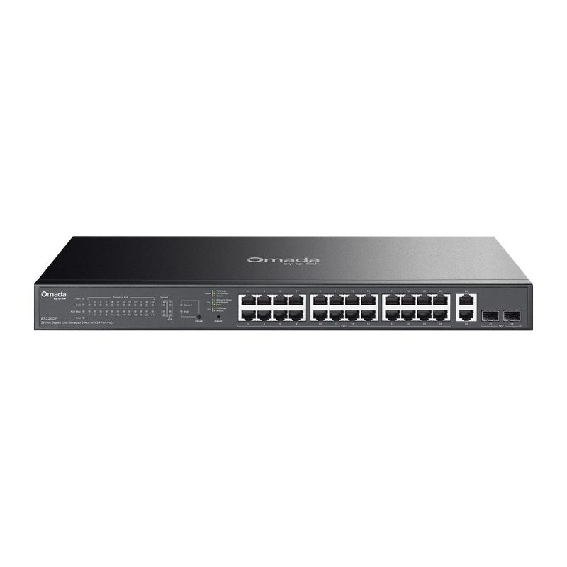 TP-Link ES228GP network switch Managed L2 Gigabit Ethernet (10/100/1000) Power over Ethernet (PoE) Black