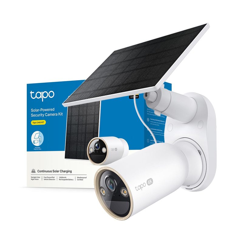 TP-Link Tapo C460 KIT Solar-Powered Battery Security Camera Kit, Wirefree & Self Charging