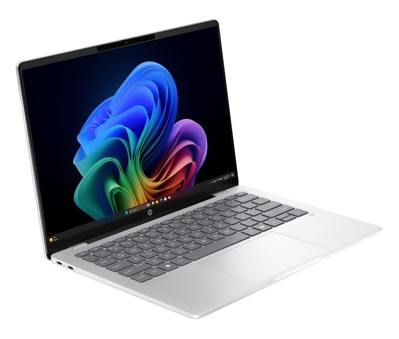 HP OmniBook 5 NGAI 14-he0000sa Copilot+ PC Snapdragon X1-26-100 Laptop 35.6 cm (14") 2K 16 GB LPDDR5x-SDRAM 512 GB SSD Wi-Fi 6E (802.11ax) Windows 11 Home Silver