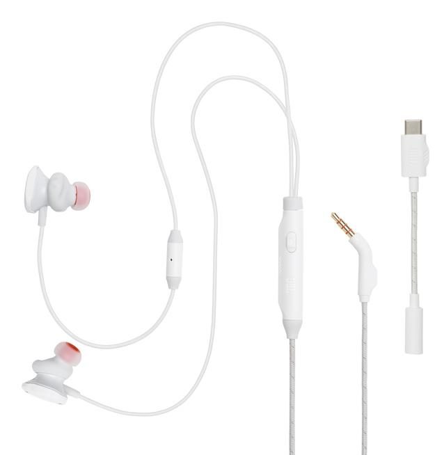 JBL Quantum 50C Headset Wired In-ear Gaming White