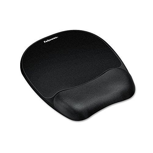Fellowes Memory Foam Mouse Pad/Wrist Rest, Black (9176501)