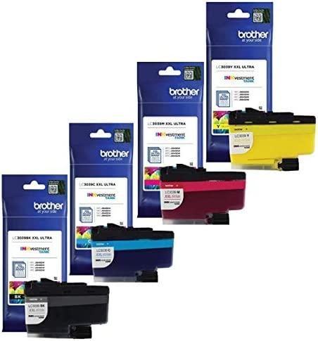 Brother Genuine LC3039BK, LC3039C, LC3039M, LC3039Y Ultra High-Yield Black/Cyan/Magenta/Yellow INKvestment Tank Ink Cartridge Set, LC3039
