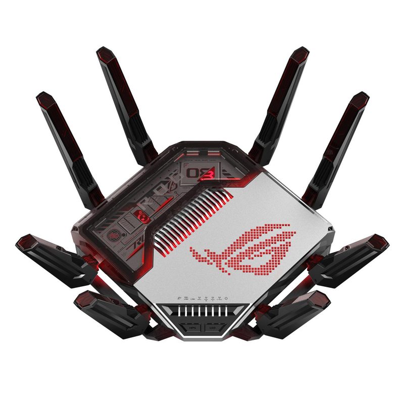 ASUS ROG Rapture GT-BN98 wireless router 10 Gigabit Ethernet Quad-band (2.4 GHz / 5 GHz-1 / 5 GHz-2 / 6 GHz) Black, White