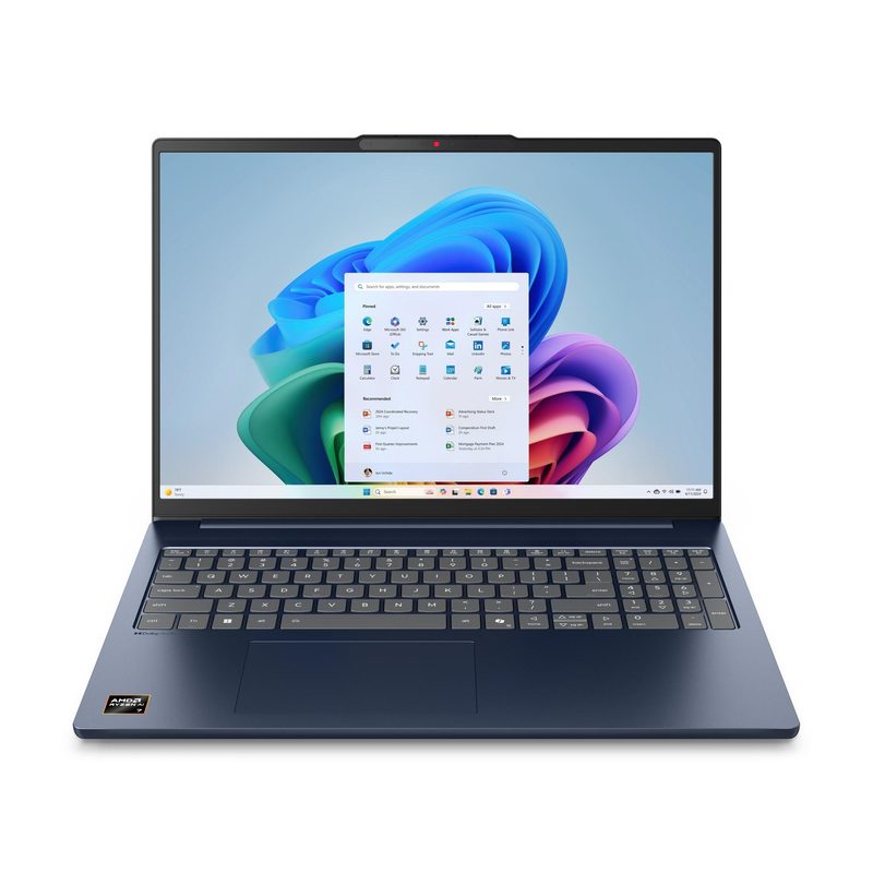 Lenovo IdeaPad Slim 5 16AKP10 Copilot+ PC AMD Ryzen™ AI 7 350 Laptop 40.6 cm (16") WUXGA 24 GB DDR5-SDRAM 1 TB SSD Wi-Fi 7 (802.11be) Windows 11 Home Blue English