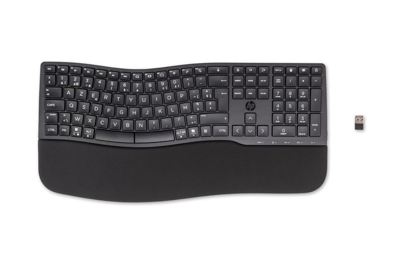 HP 680 Comfort Dual-Mode keyboard Home RF Wireless + Bluetooth AZERTY Belgian Black