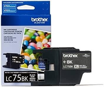 Brother Printer LC752PKS 2 Pack of LC-75BK Cartridges Ink – Retail Packaging